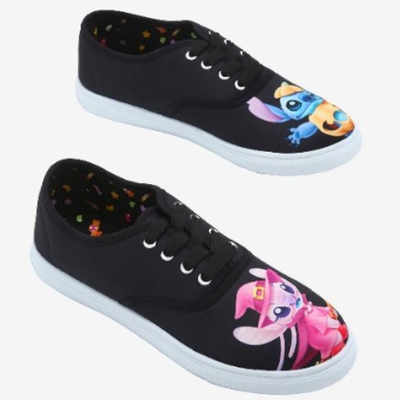 Disney Lilo & Stitch Angel & Stitch Halloween Lace-Up Sneakers women's sizes - Picture 2 of 3